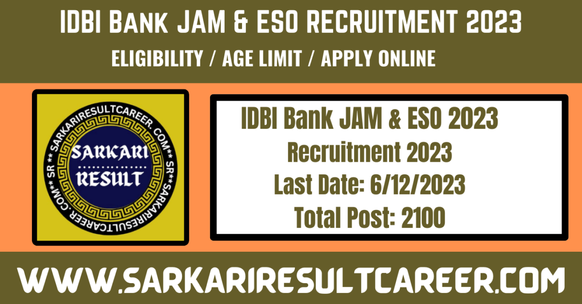 IDBI Junior Assistant Manager (JAM) recruitment 2023
