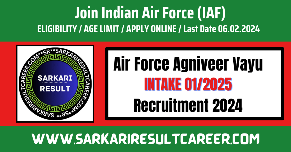 Airforce Agniveer Vayu Intake 01/2025