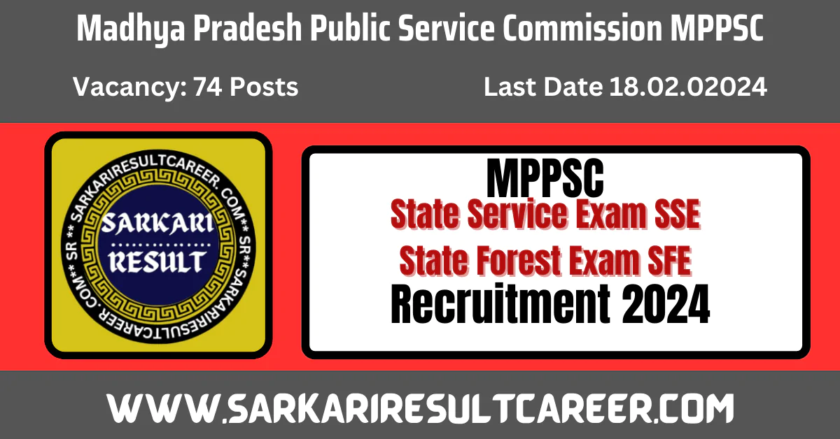 MPPSC SSE SFE Recruitment 2024