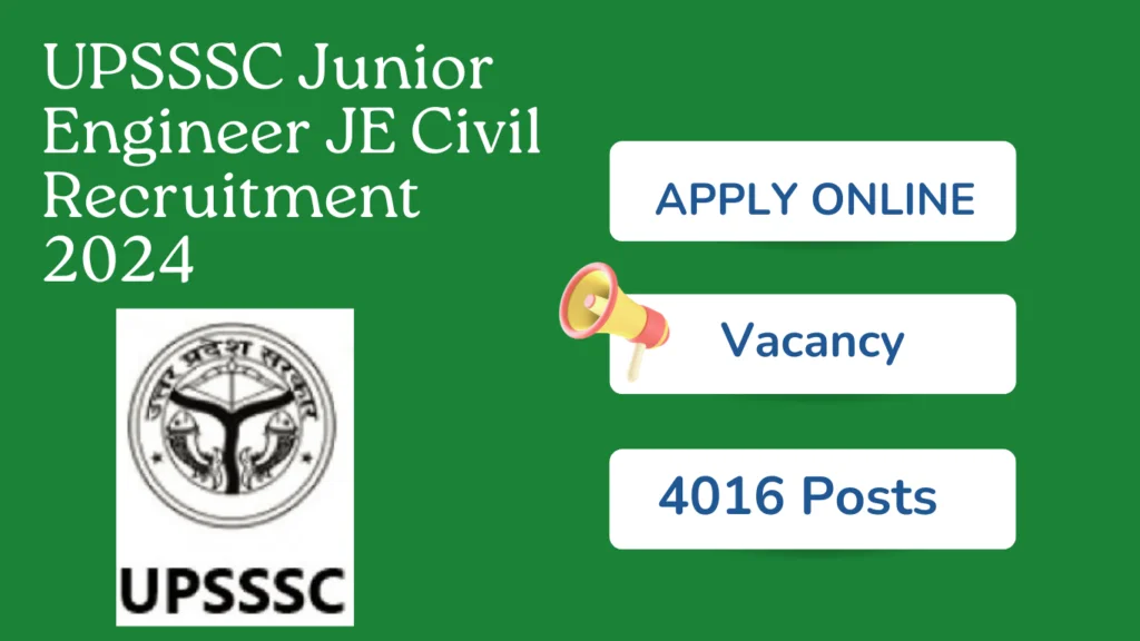 UPSSSC Junior Engineer JE Civil Recruitment 2024 Sarkari Result